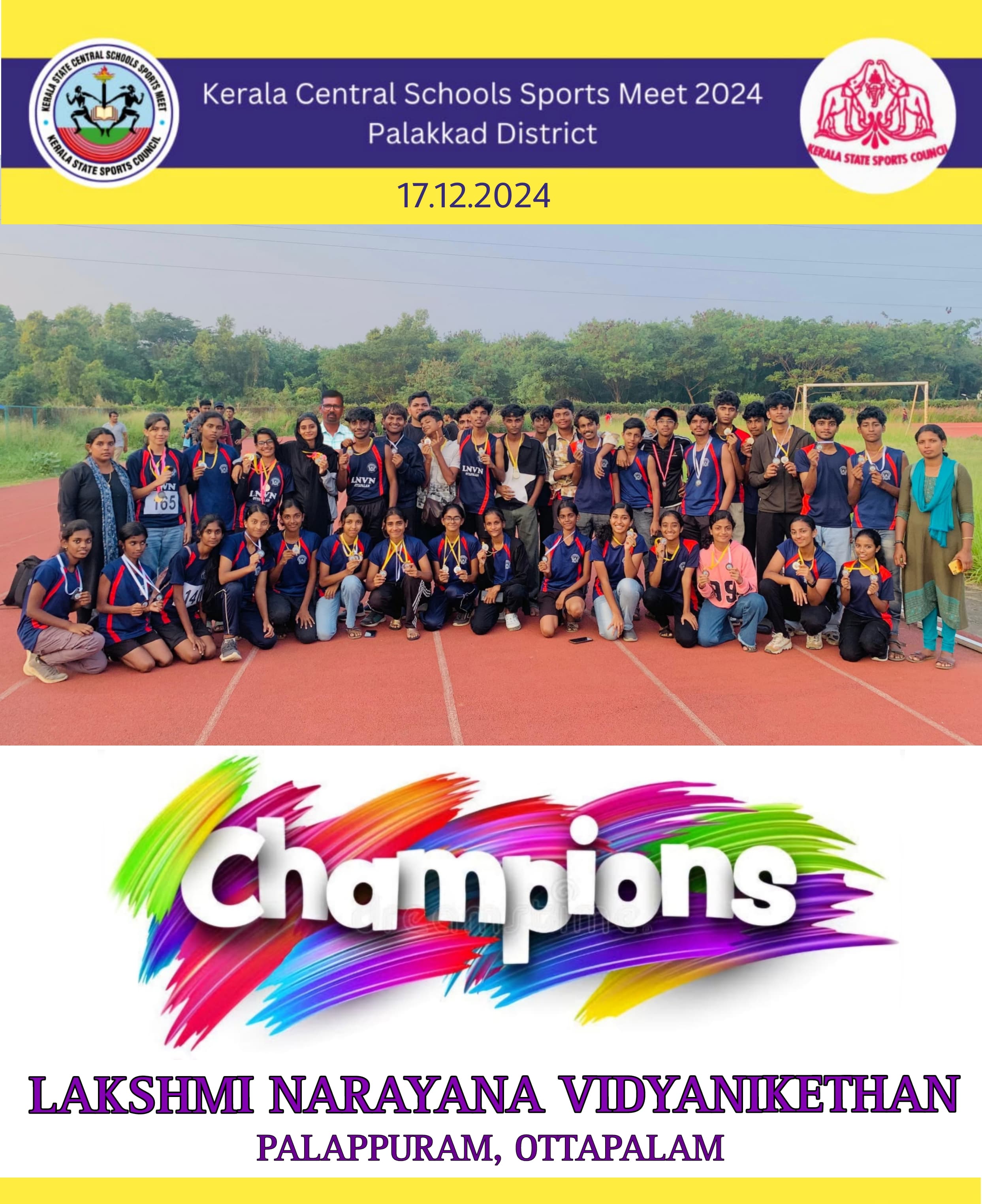 Kerala Central School Sports Meet 2024, Palakkad District